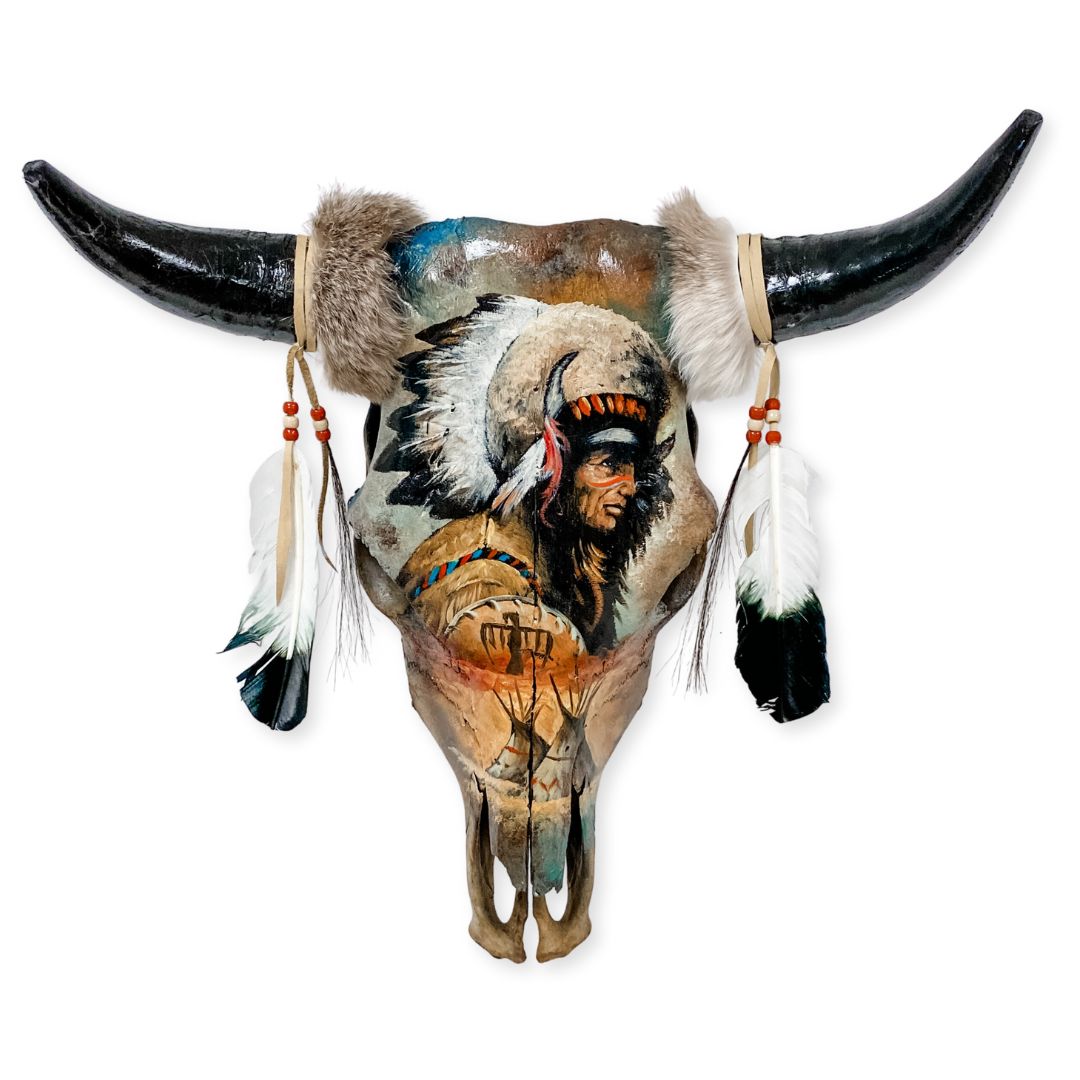 ''Southwest-Style Cow SKULL, Buffalo Chief''