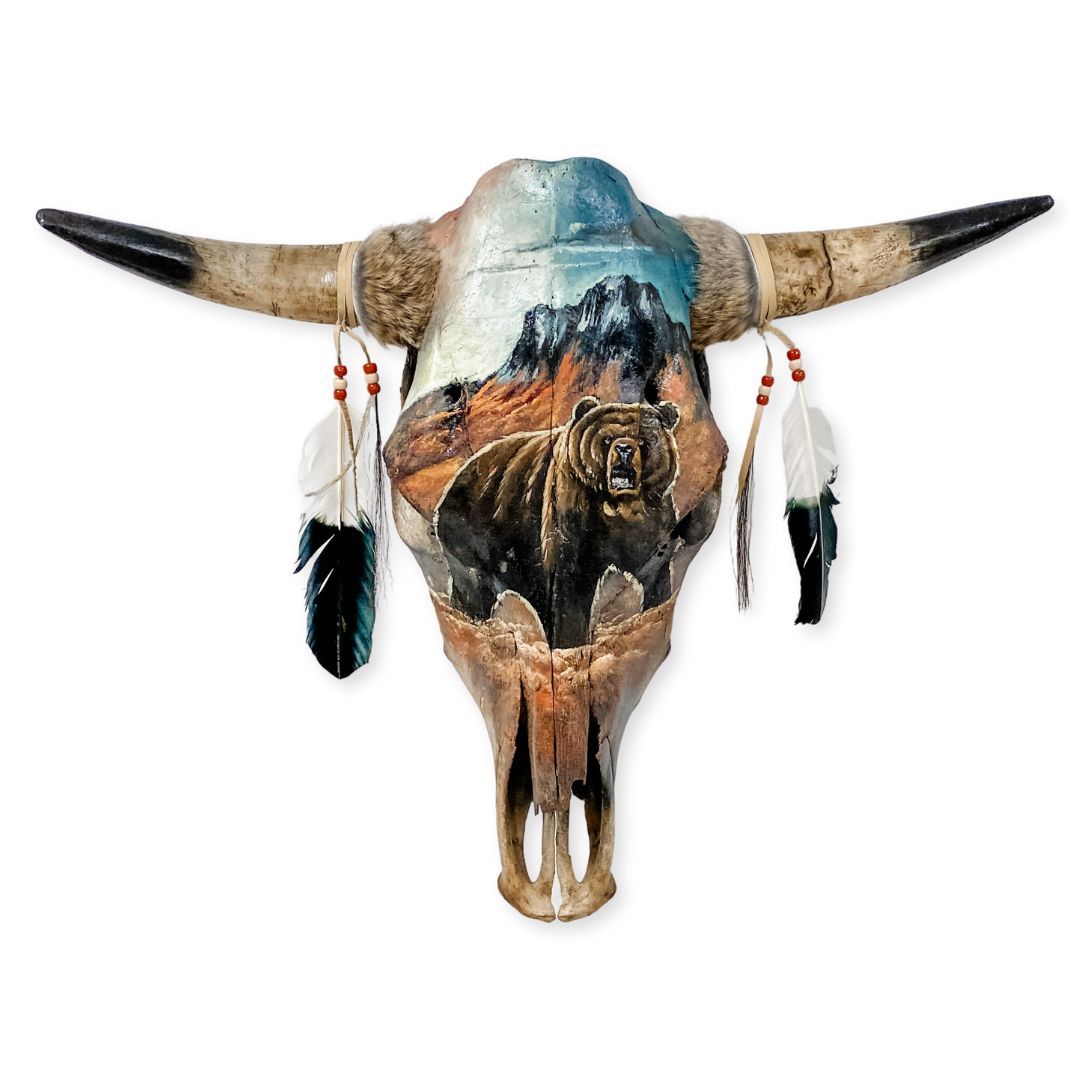 ''Southwest-Style Cow SKULL, Bear''