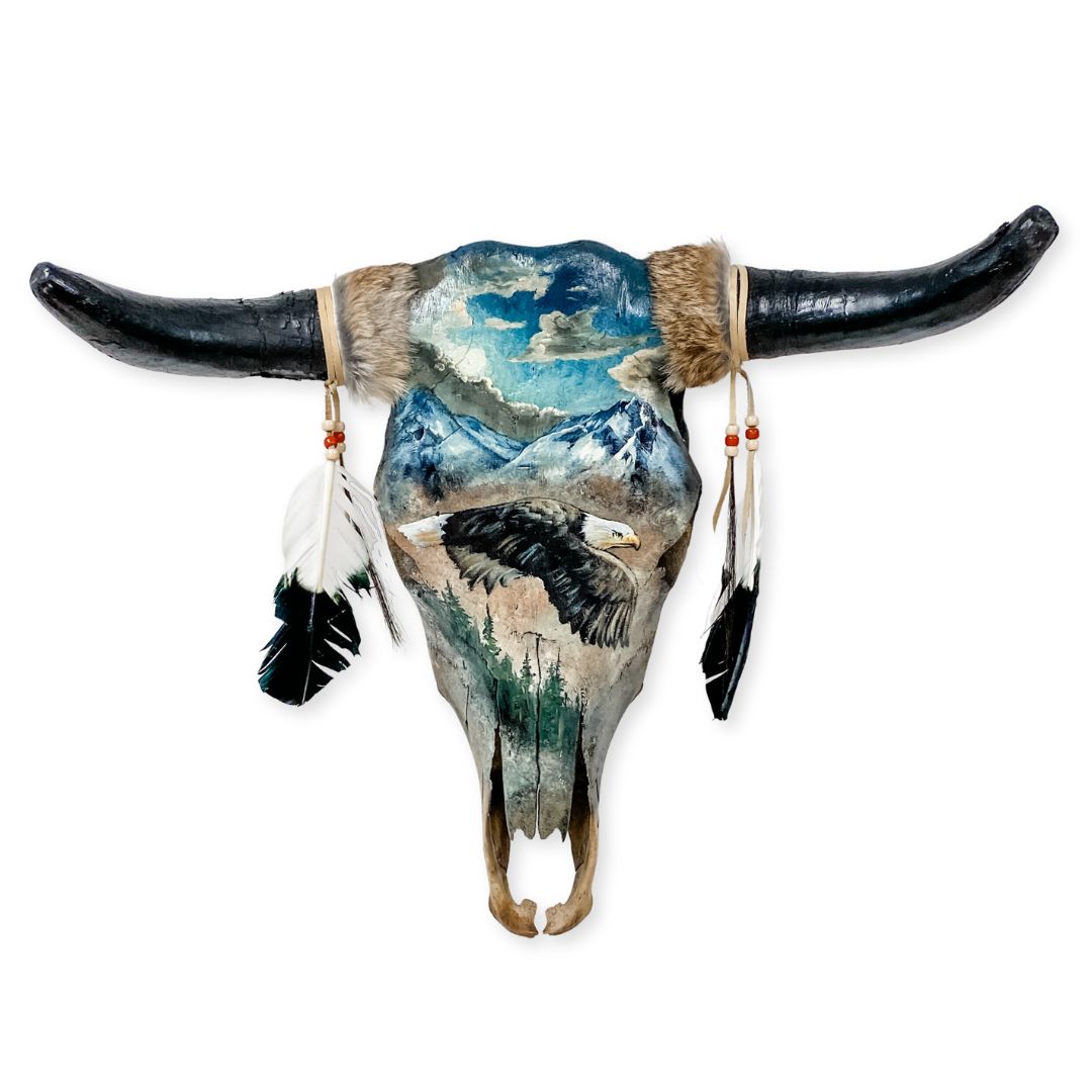 ''Southwest-Style Cow SKULL, Soaring Eagle 2''