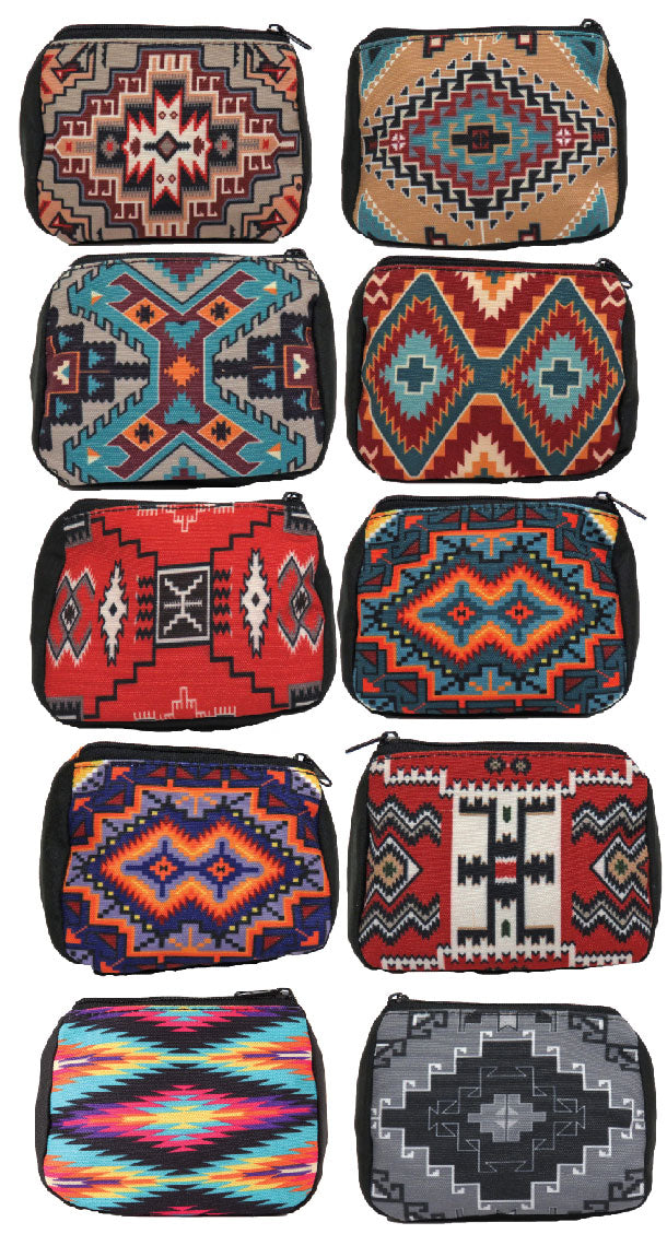 10 Pack - Digital Print Geometric Coin Bags