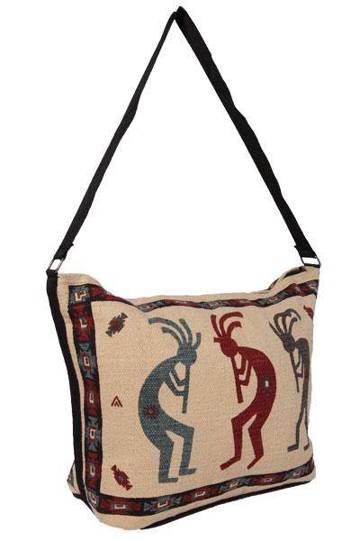 Cotton Stencil Purse- Kokopelli