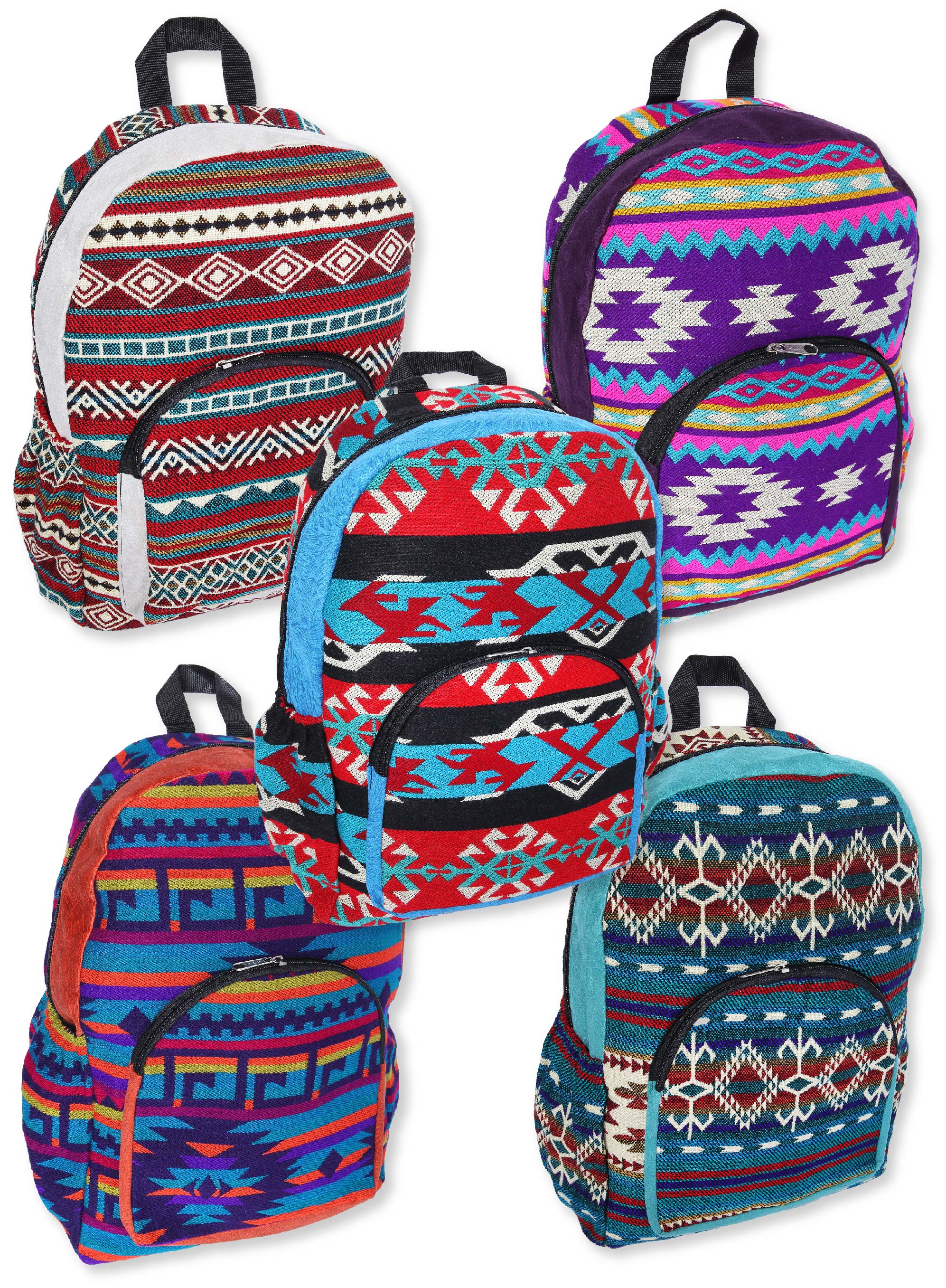 Ecuadorian Colorful Backpacks  w/Adjustable Straps