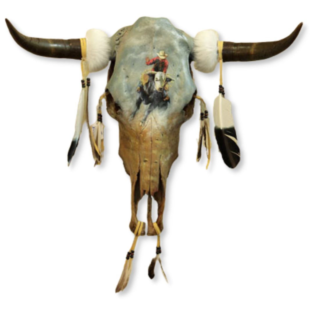 ''Southwest-Style Cow SKULL, Rodeo''
