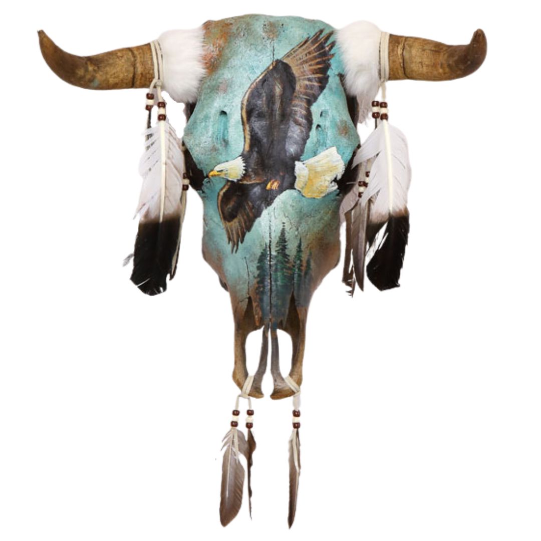 ''Southwest-Style Cow SKULL, Soaring Eagle 1''