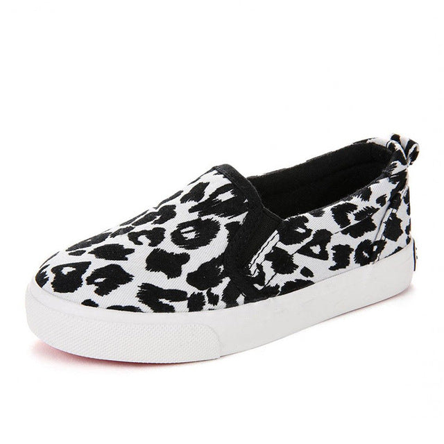 leopard print canvas sneakers