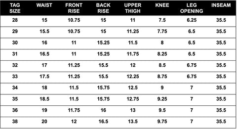 Rogue Territory Grey Infantry Pant sizing