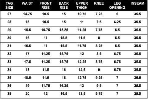 Rogue Territory Infantry Pant sizing