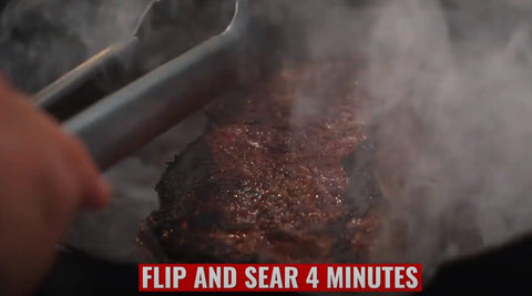 flip and sear the steak