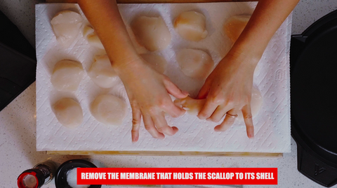 remove scallop membrane