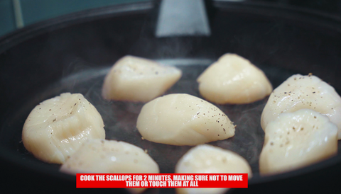 cooking scallops