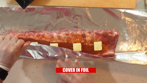 covering ribs in foil