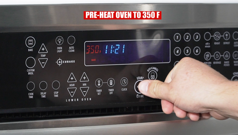 preheating the oven