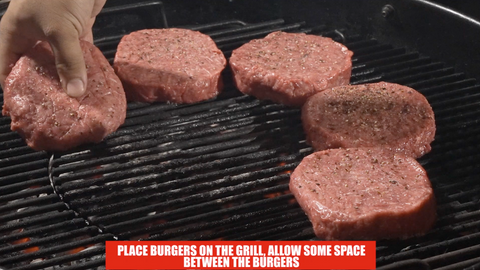 place burgers on the grill