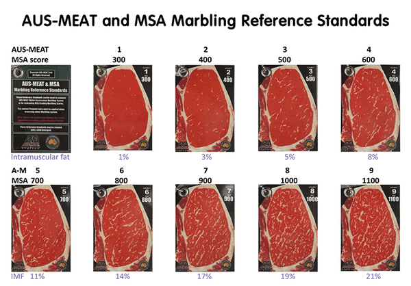 Steak Marbling Chart