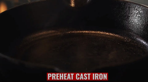preheating the cast iron