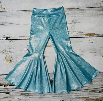 Ally Aqua Iridescent Girls Bell Bottoms