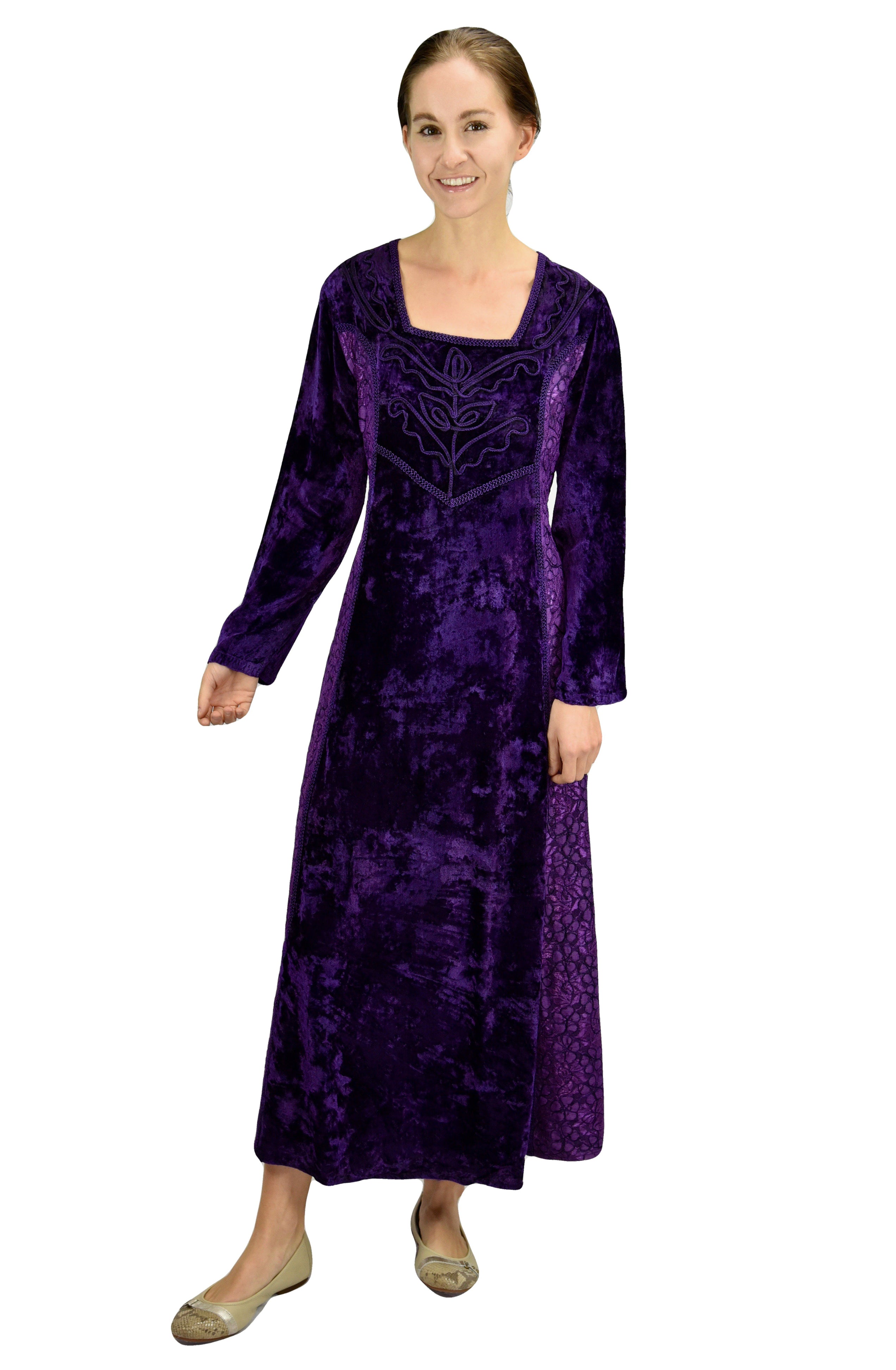 roman velvet dress