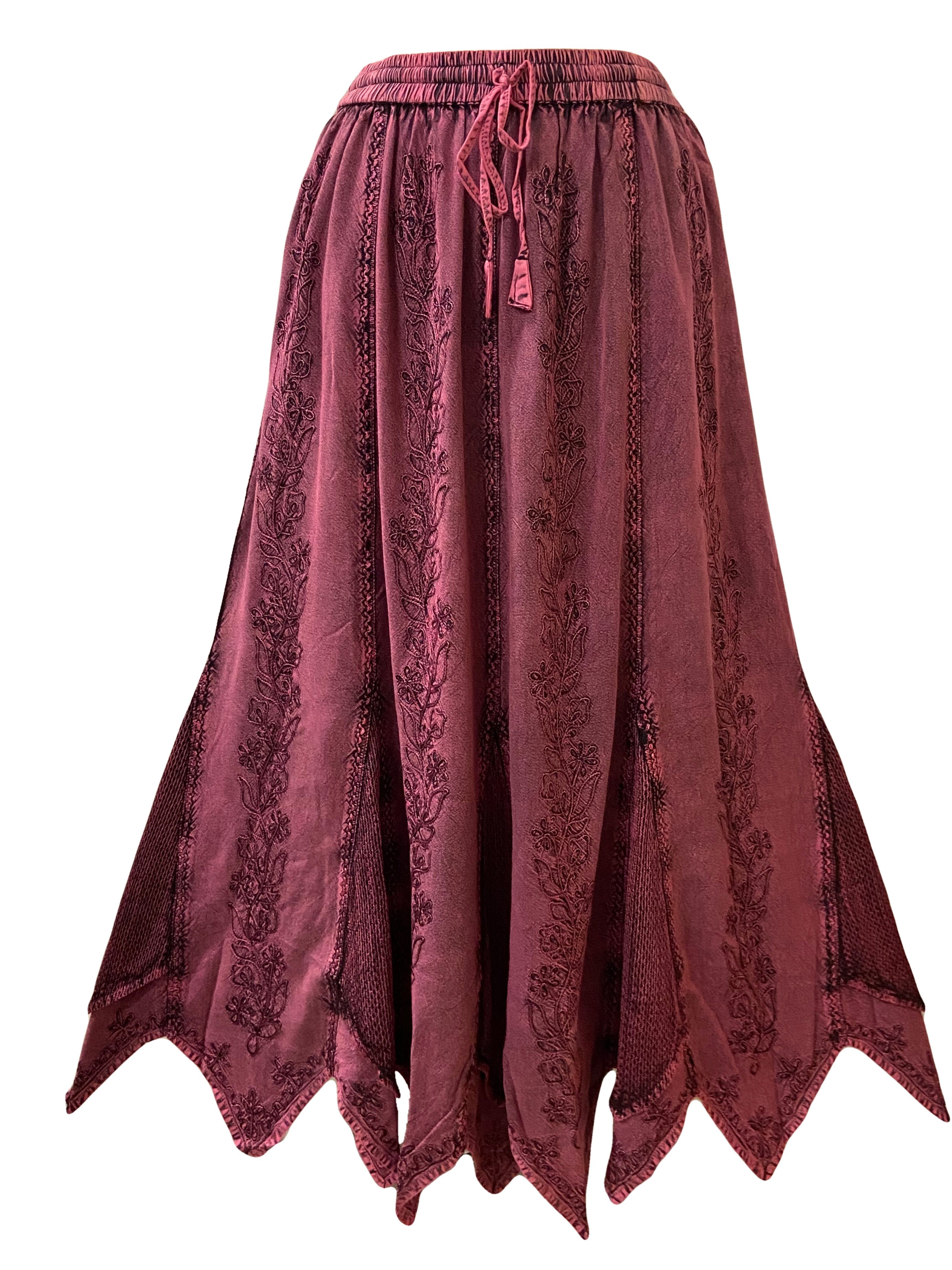 714 Skt Bohemian Gypsy Asymmetrical Hem Rayon Netted Skirt – Agan Traders
