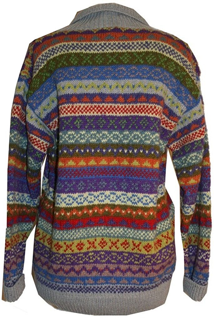 Wool Cardigan Sweater Hand knitted in Nepal – Agan Traders