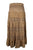 1701 SKT Boho Gothic Tiered Lace Net Waistband Long Flared Cotton Skirt Maxi - Agan Traders, Mocha