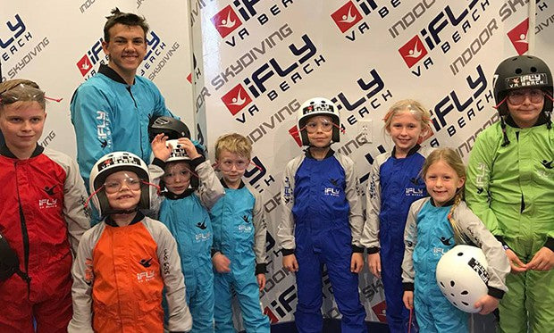 NSOF kids at iFly in Virginia Beach