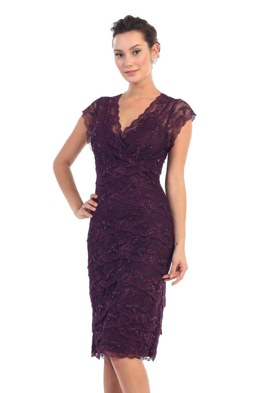 Short Lace Mother Of The Bride Dress Cocktail Dress Angrila 7960