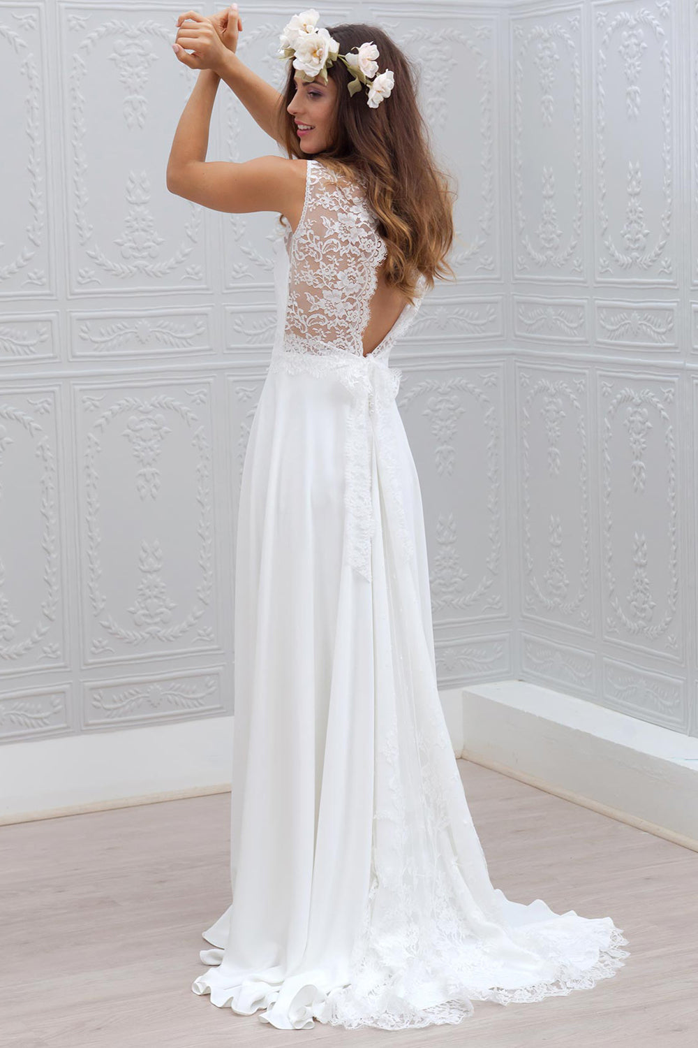 Beach Sleeveless Wedding Dresses – Angrila