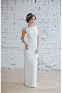 simple column wedding dress