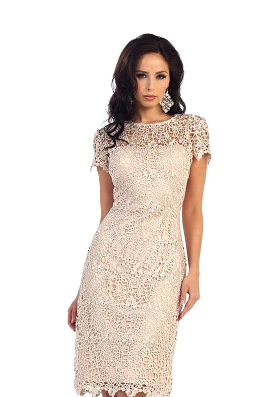 Short Lace Mother Of The Bride Dress – Angrila