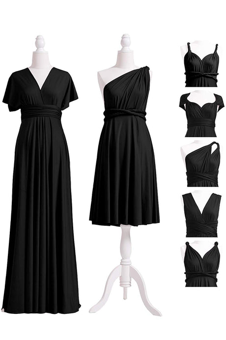 black convertible bridesmaid dress