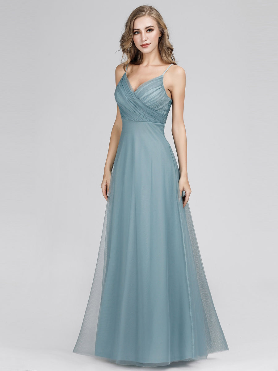 Sleeveless Tulle A-Line/Princess Bridesmaids Dresses – Angrila