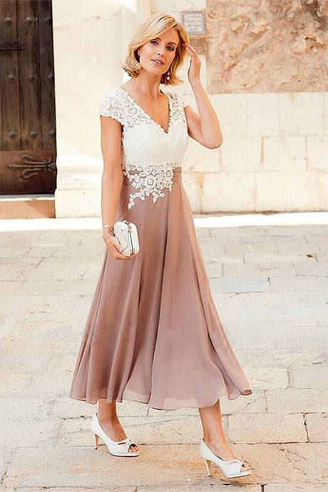 tea length empire waist mother of the bride dresses