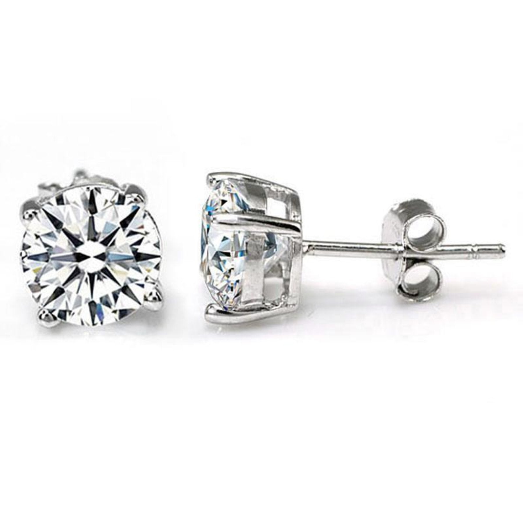 Round 1 Carat Crafted White Sapphire Earrings – Desired Beauty Essentials