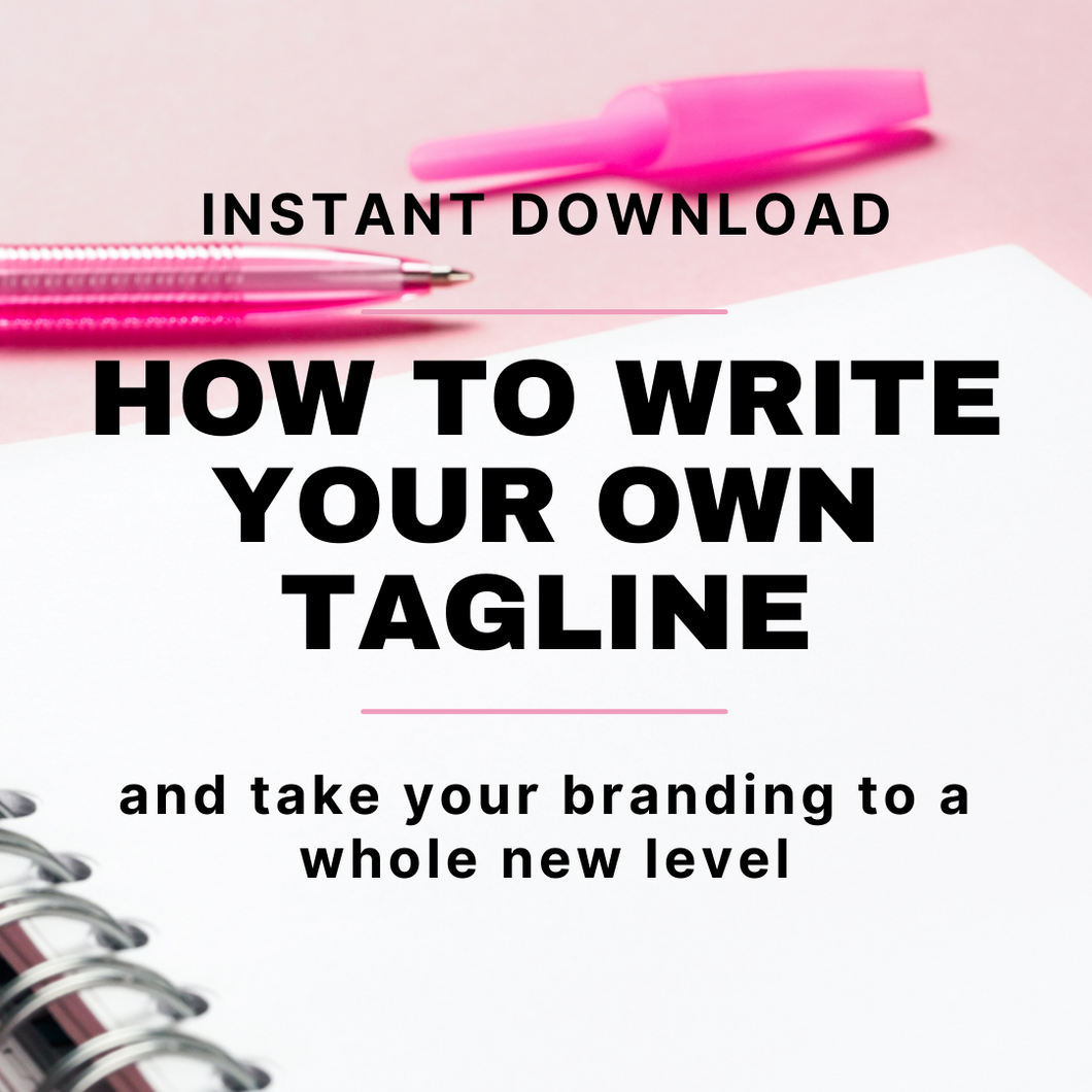 How To Write Your Own Tagline eBook - INSTANT DOWNLOAD – The Ok