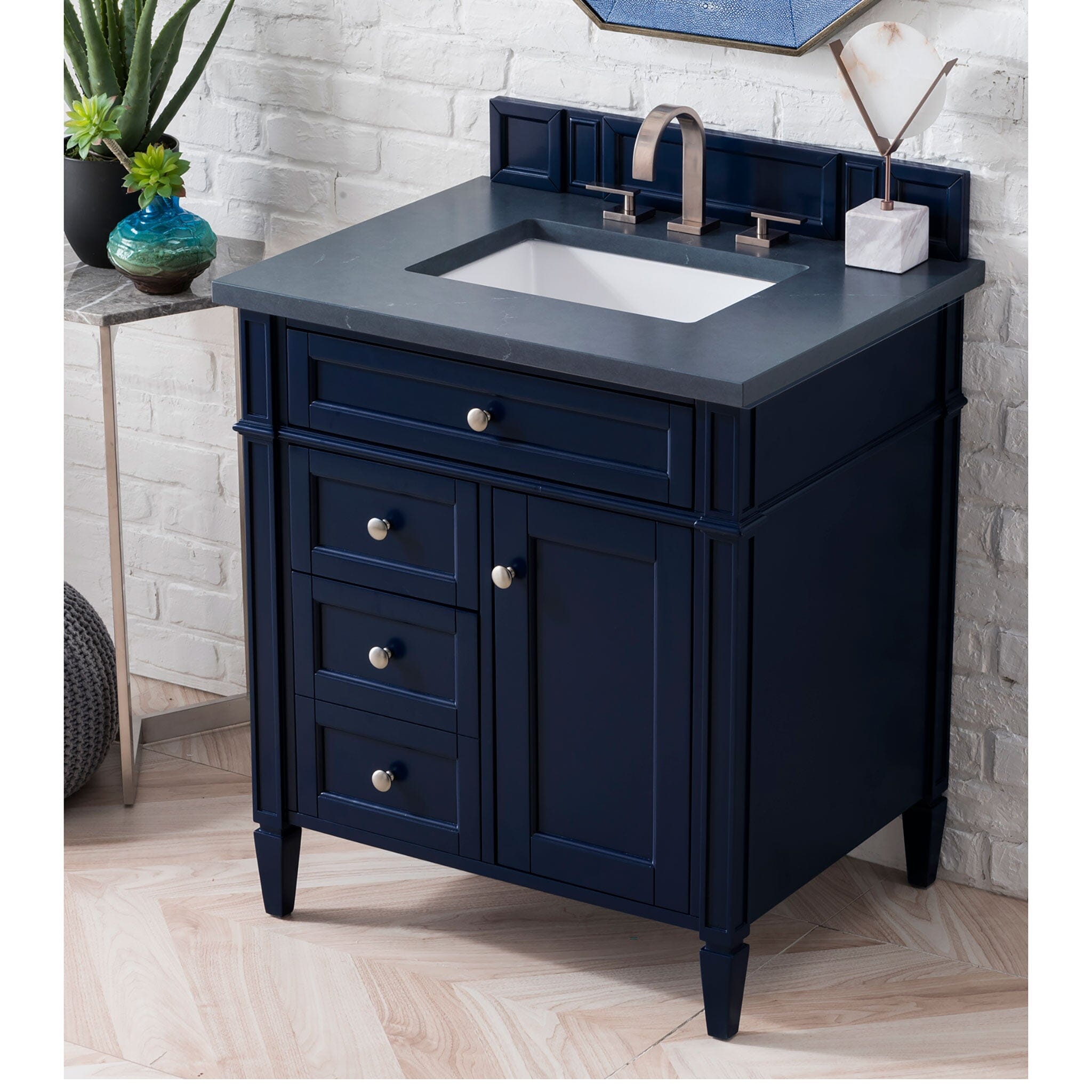 30 durand navy blue modern bathroom vanity