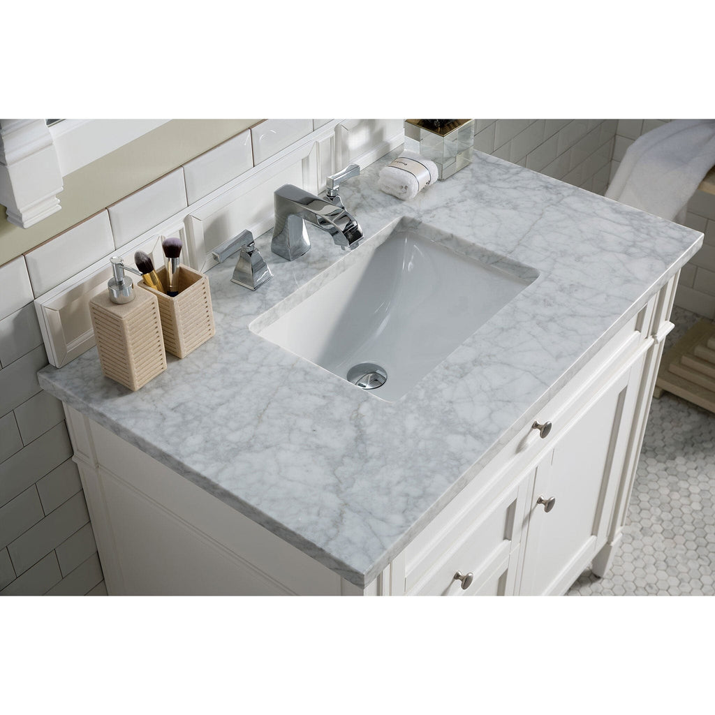 36 Brittany Single Bathroom Vanity Bright White