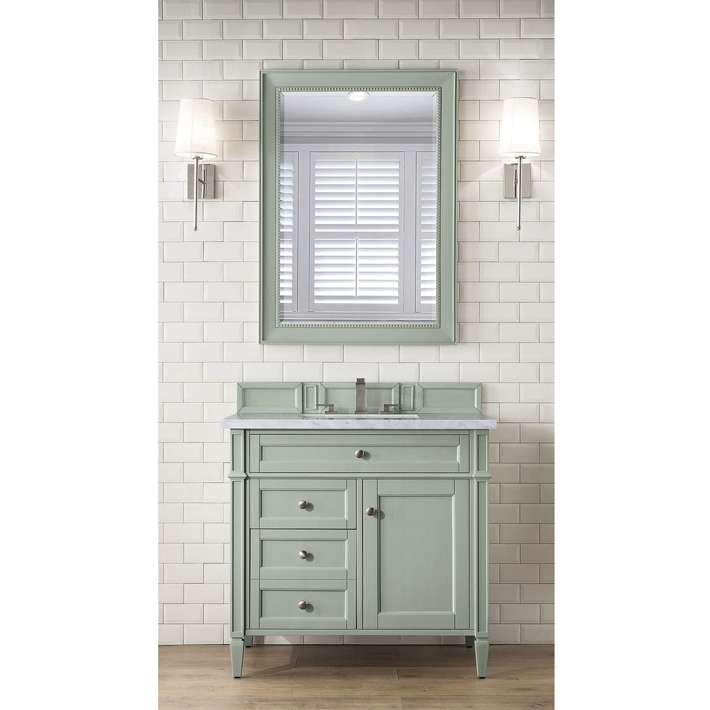 light green vanity