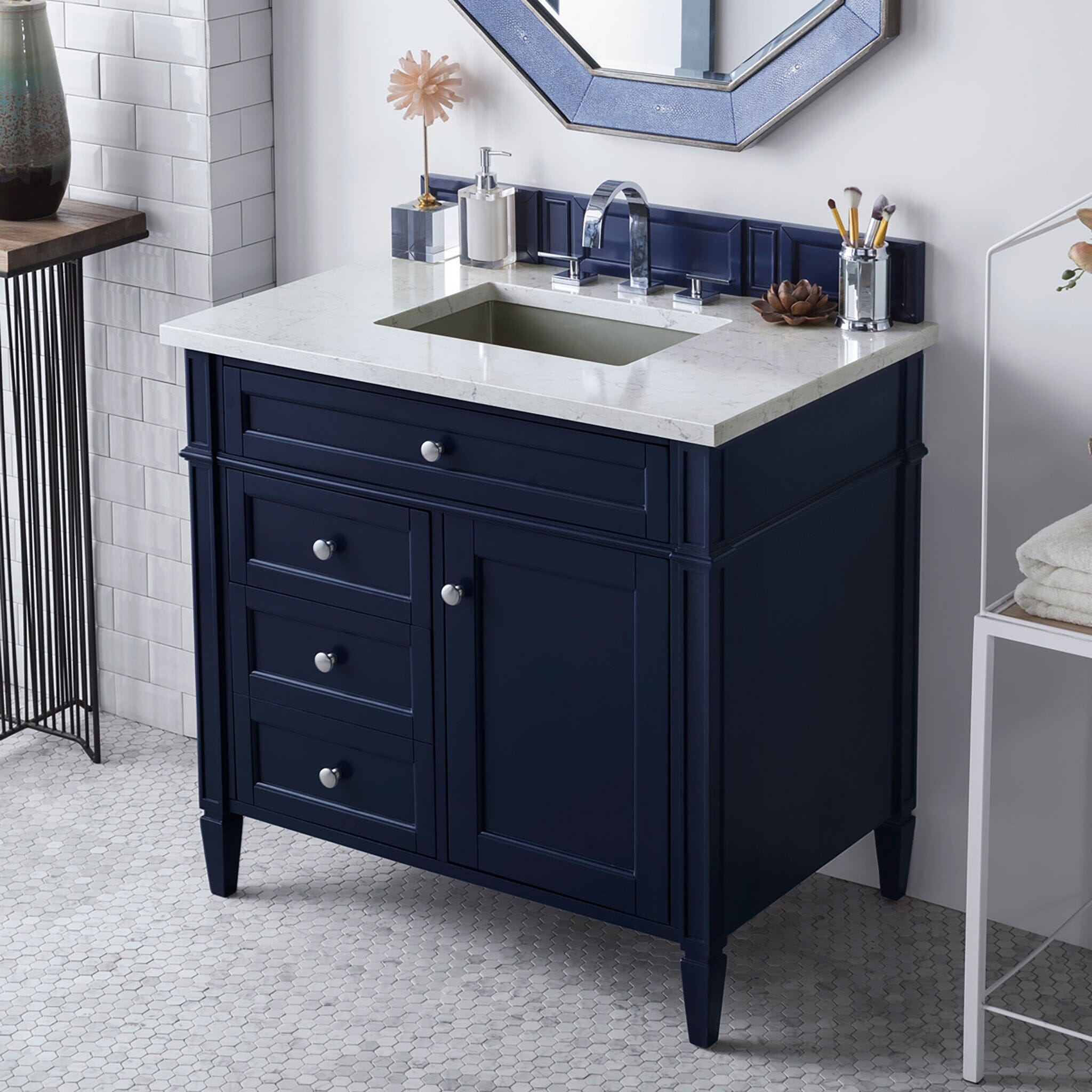 Bathroom cabinets blue