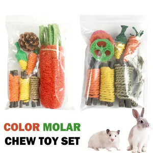 Small Animal Chew Toys For Rabbit Bunny Hamster Chinchillas, Small Animal Teeth Cleaning Molar Toys Pet Accessories - Dahlia Pets