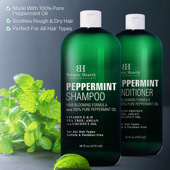 BH Peppermint Oil Womens Shampoo and Conditioner Set – Botanic Hearth