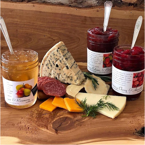 Jams and Cheese on a Charcuterie Board