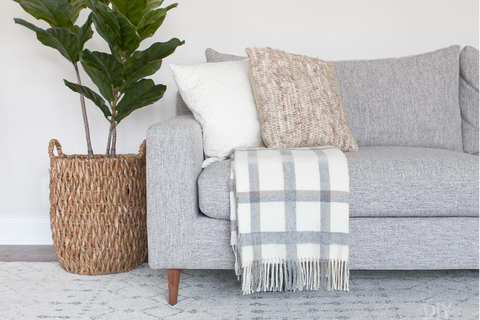 Throw Blanket used on a sofa edge