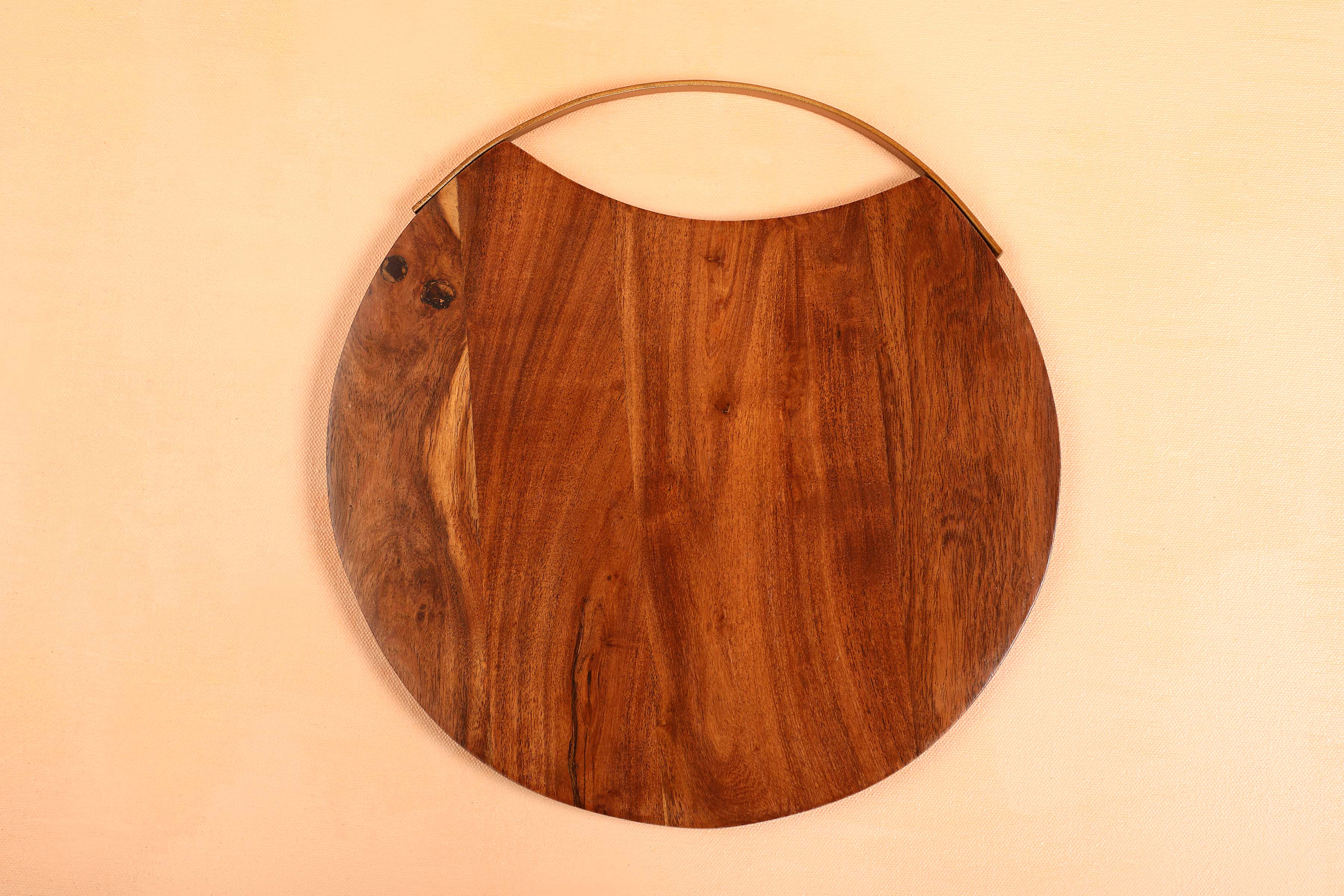 Handmade Acacia Wood Chopping Board - 14X10X0.5 Inch (Set of 2)