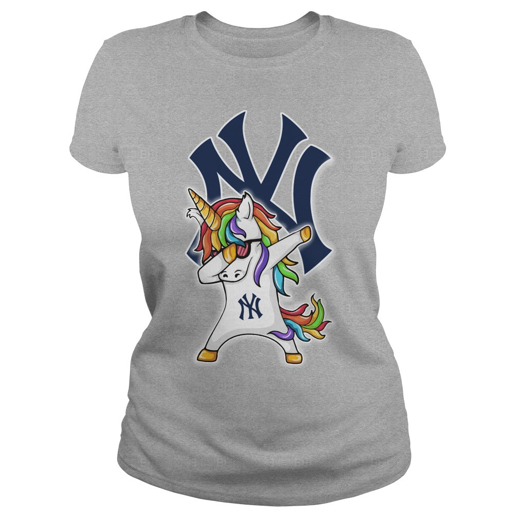 Unicorn dabbing New York Yankees shirt Women – Alottee