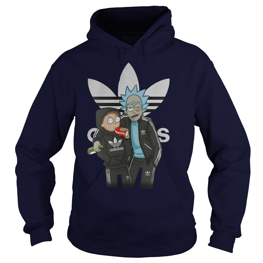 rick and morty hoodie adidas