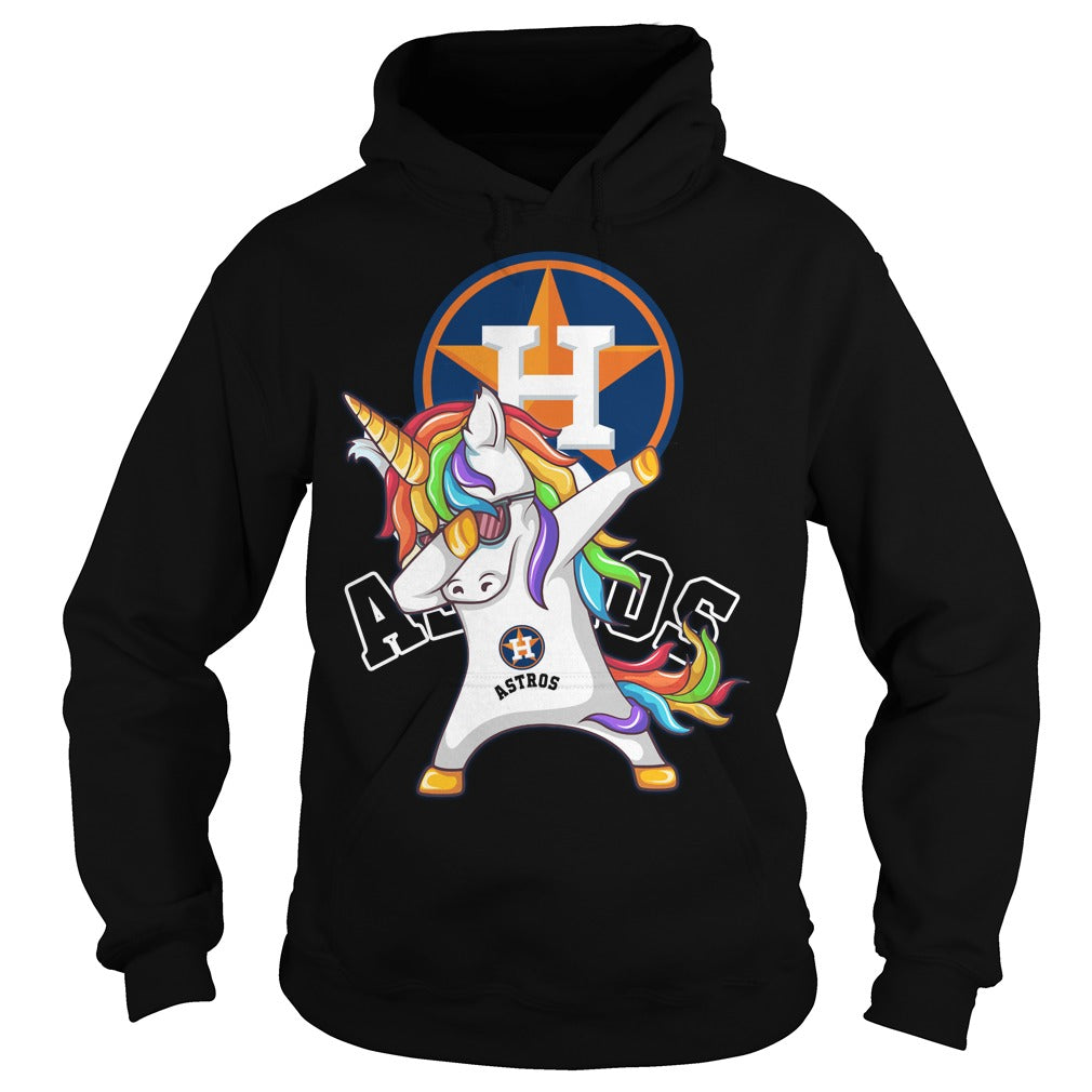 unicorn dabbing houston astros shirt hoodie - astros fortnite shirt