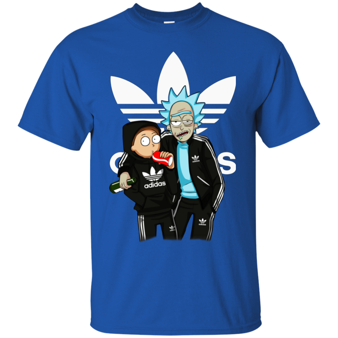 Rick and Morty Adidas funny t shirt Men 