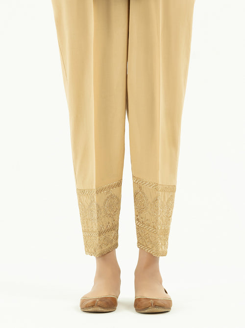 Embroidered Cambric Trousers(Pret)