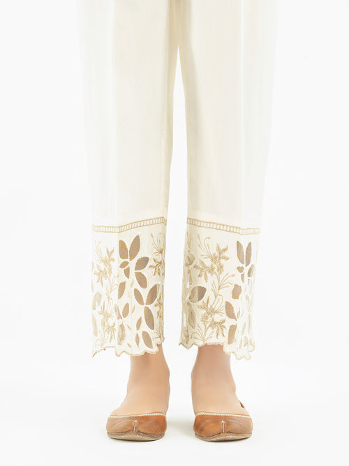 Embroidered Satin Trousers(Pret)