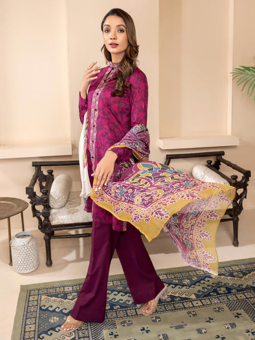 3 Piece Lawn Suit-Printed (Unstitched)